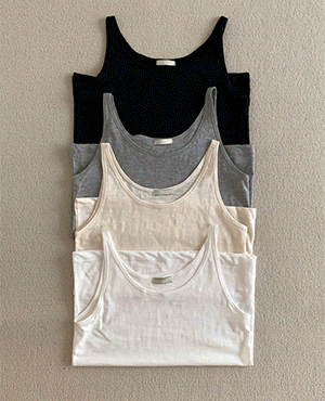 slub sleeveless (4color)