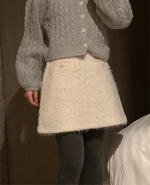 wool tweed skirt (2color)