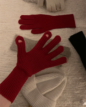 wool long gloves (7color)