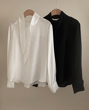 modal tie blouse (2color)
