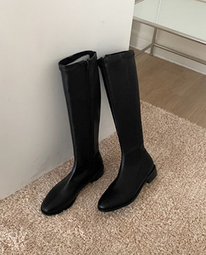 round slim long boots (2color)