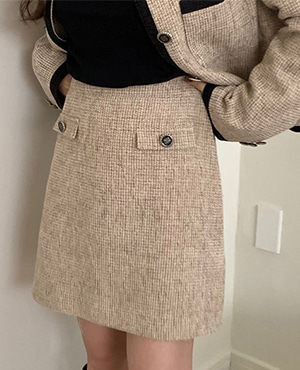 paul tweed skirt (2color)