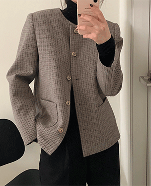 classic check wool jacket (2color)