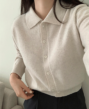 collar button knit (4color)