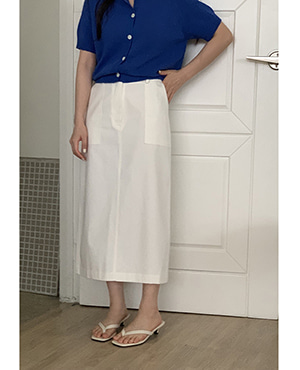 cotton pocket skirt (2color)