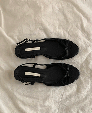 suede ribbon sandal (2color)
