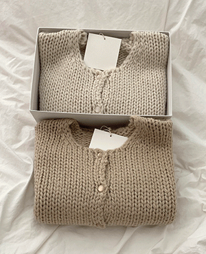 handmade knit cardigan (4color)