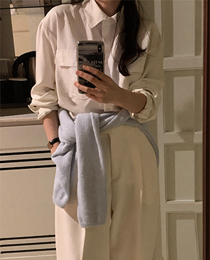 tencel pocket blouse (5color)