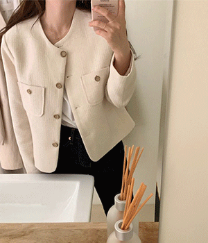 mini tweed jacket (3color)