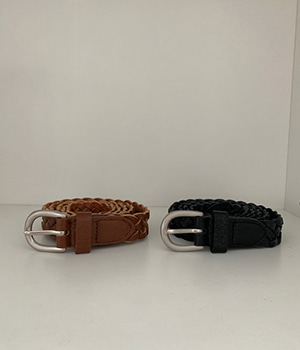 twist leather belt (2color)