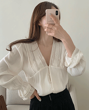 silky blouse (2color)