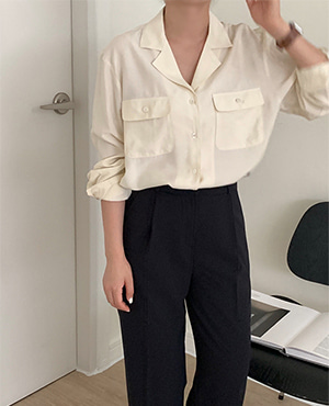 pocket blouse (3color)